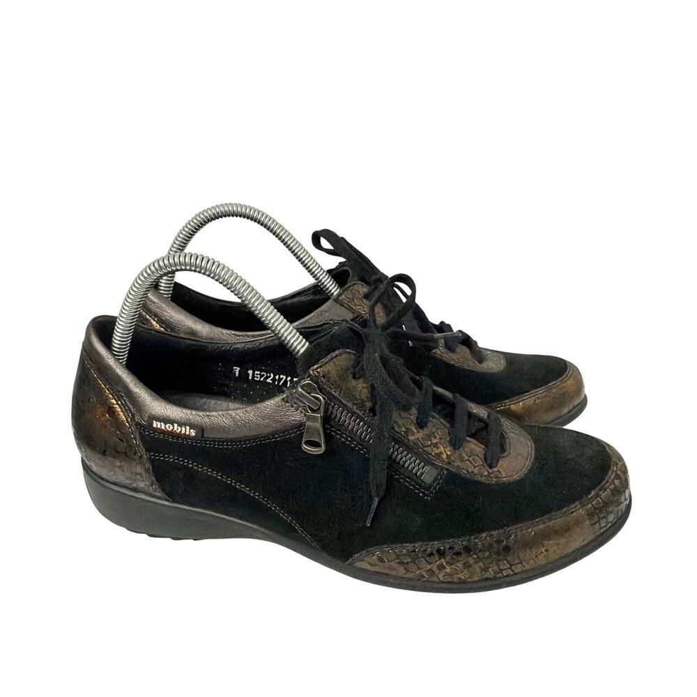 Mephisto Shoes Women's Size 8.5 Black Mobils Ergonomic Sabrina Comfort Sneakers